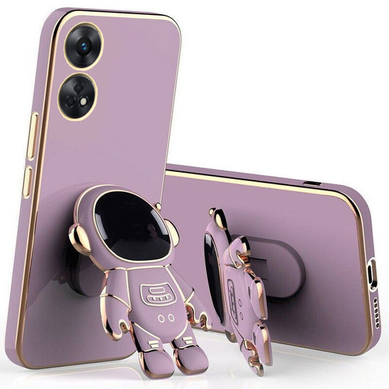 Etui do Oppo Reno8 T, Astronaut, fioletowe