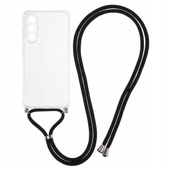 Etui ze smyczą do Samsung Galaxy A56 5G, przezroczyste