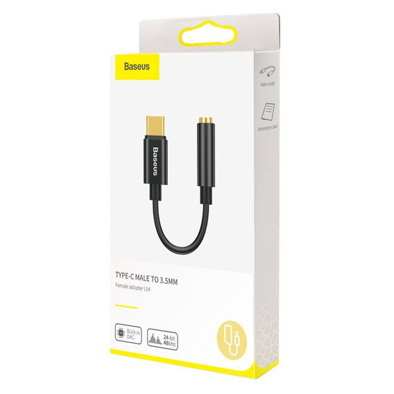 Baseus Przejściówka adapter przewód audio USB-C do mini jack 3,5mm
