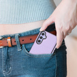 Etui skórzane do Samsung Galaxy A25 5G, Obudowa Lychee leather Case, fioletowe + Szkło 9H