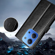 Etui z klapką do Xiaomi Redmi 15C 4G/LTE, Crazy Horse Wallet, czarne