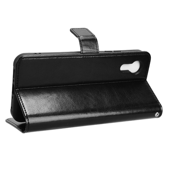 Etui z klapką do Samsung Galaxy Xcover 7, Crazy Horse Wallet, czarne