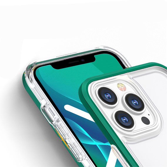 Etui ERBORD do iPhone 13 Pro, Hybrid Frame, Dark Green