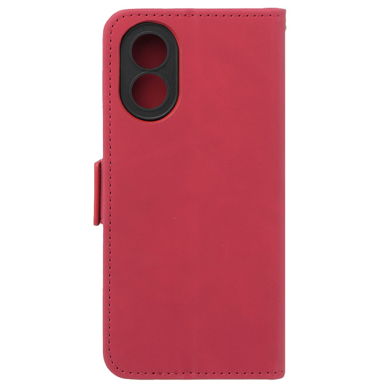 Etui z klapką do Oppo A58 4G, Card Slot, czerwone