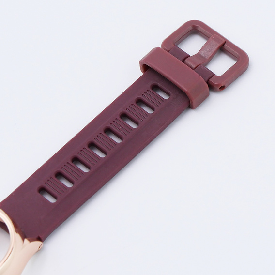 Pasek Silikonowy do Xiaomi Smart Band 10 / 9 / 8, Bordowy