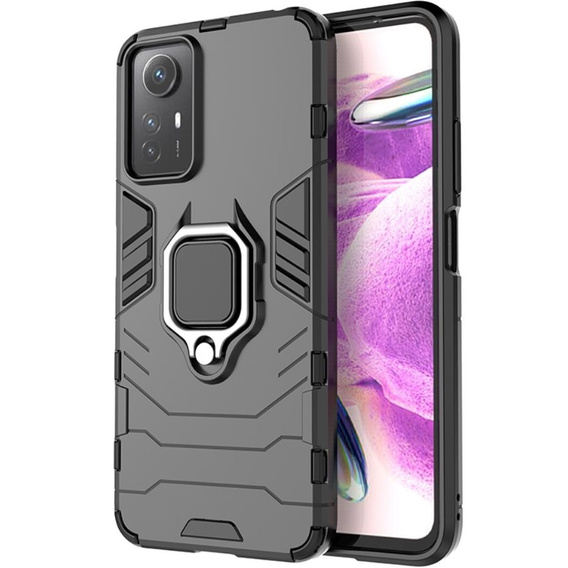 Etui do Xiaomi Redmi Note 12S 4G, Kickstand Ring, czarne