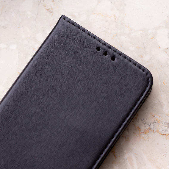 Etui z klapką do Oppo Reno 11F 5G, Smart Magnetic, czarne + szkło 9H