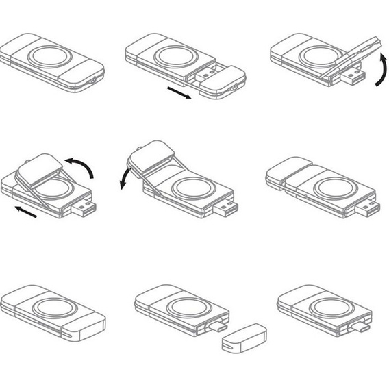 Ładowarka indukcyjna do Apple Watch 1/2/3/4/5/6/7/8/9/10/11/SE/Ultra 1/2/3, Biała