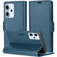 Etui do Oppo Reno 14 F / 14 FS, ERBORD Glossy Litchi, portfel z klapką, niebieskie
