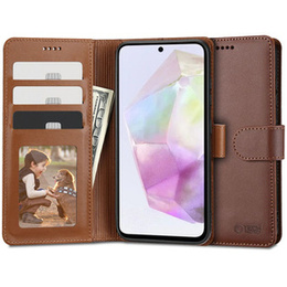 Etui Tech-Protect Wallet do Samsung Galaxy A35 5G, brązowe