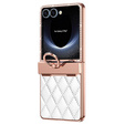 Etui ze szkłem do Samsung Galaxy Z Flip7 5G – białe