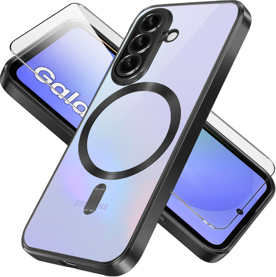 Etui do Samsung Galaxy A36 5G, Electro MagSafe, czarne + Szkło na ekran