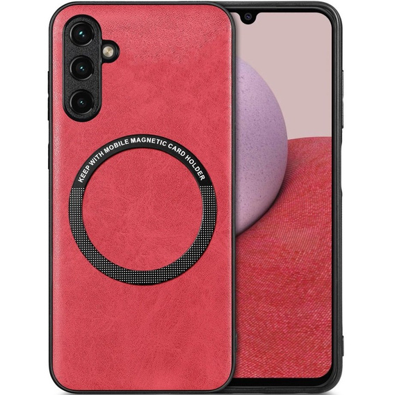 Etui do Samsung Galaxy A14 5G, Leather Hybrid MagSafe, czerwone