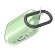 Etui silikonowe do AirPods Pro 3 z karabińczykiem, przezroczyste / zielone