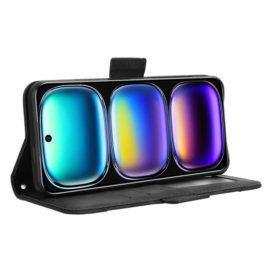 Etui z klapką do Infinix Hot 50i 4G, Card Slot, czarne