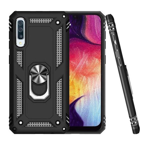 Etui pancerne do Samsung Galaxy A50 / A30s, Nox Case Ring, czarne