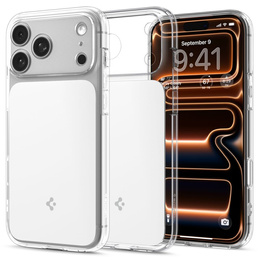 Etui z MagSafe Spigen do iPhone 17 Pro Max, Ultra Hybrid "T", Clear / White