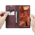 Etui CASEME do Xiaomi do Redmi Note 9s / 9 Pro, Leather Wallet Case, bordowe