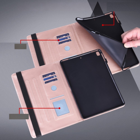 Etui do Xiaomi Redmi Pad SE 11", Flowers, różowe