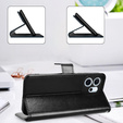 Etui z klapką do Oppo Reno 14 F / 14 FS, Crazy Horse Wallet, czarne