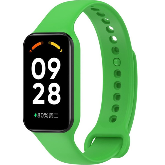 Pasek Silikonowy do Xiaomi Redmi Smart Band 2 / Xiaomi Smart Mi Band 8 Active, Zielony
