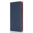 Etui z klapką do Samsung Galaxy S25+ Plus, Litchi Skin Grain, granatowe