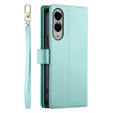 Etui z klapką do Samsung Galaxy S25 Edge, Wallet Zipper Pocket, miętowe