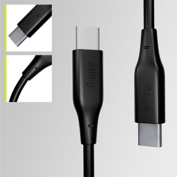 Allity AUC-02 – Kabel USB-C do USB-C 1 m, 100W - czarny