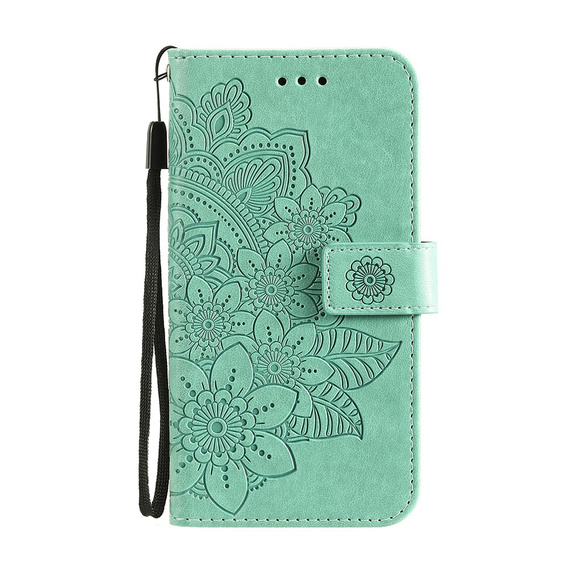 Etui z klapką do Oppo Reno5 Z / A94 / A95 5G, Mandala, zielone