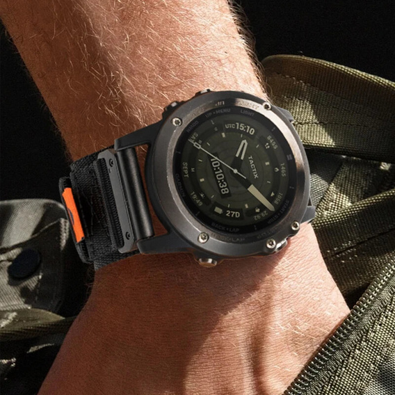 Pasek Nylonowy Quickfit do Garmin Fenix 5/6/6 PRO/7/8 47mm Forerunner 965/955/945, Czarny