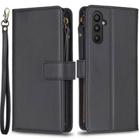 Etui z klapką do Samsung Galaxy A25 5G, Wallet Zipper Pocket, czarne