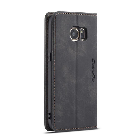 Etui CASEME do Samsung Galaxy S7, Leather Wallet Case, czarne