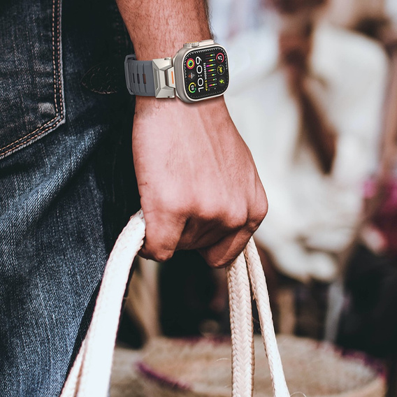 Pasek do Apple Watch 1/2/3/4/5/6/7/8/9/10/11/SE Ultra 1/2/3 42/44/45/46/49mm, Szary