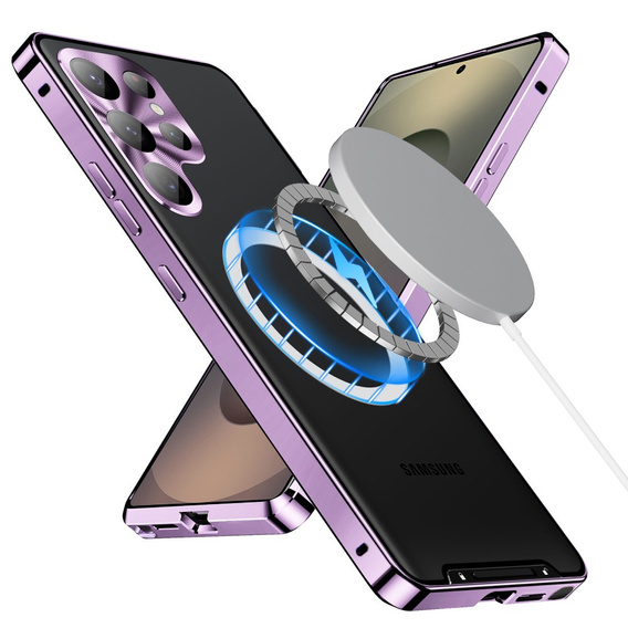 Etui z ochroną aparatu do Samsung Galaxy S25 Ultra, CamShield MagSafe, fioletowe