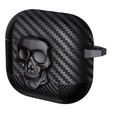 Etui ochronne z motywem czaszki do AirPods 4 – czarne