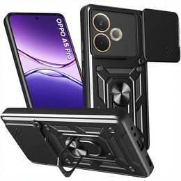 Etui pancerne do Oppo A5 Pro 5G, CamShield Slide, czarne