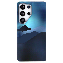 Etui do Samsung S25 Ultra, Carbon Fiber MagSafe, niebieskie / granatowe