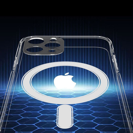 Etui Clear Mag Cover do iPhone 15 Pro, Transparent + Szkło 9H