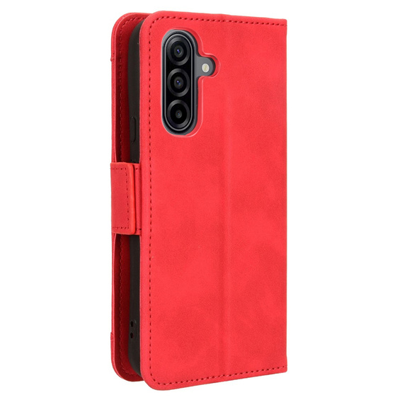 Etui z klapką do Samsung Galaxy A17 5G, Card Slot, czerwone