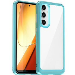 Etui do Samsung Galaxy S23 FE, Fusion Hybrid, przezroczyste / niebieskie