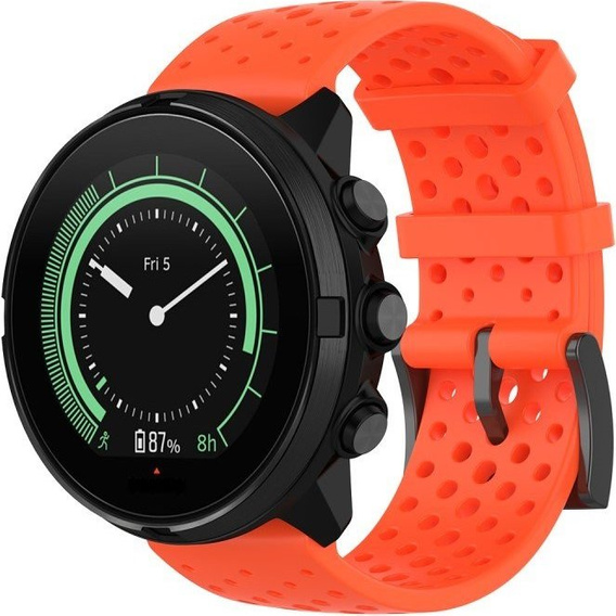 Pasek Silikonowy do Suunto 9 24mm - Pomarańczowy