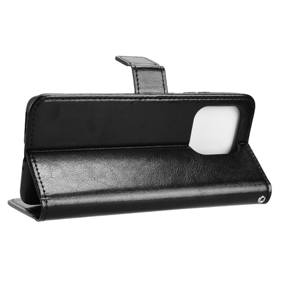 Etui z klapką do Motorola Edge 60 / 60 Fusion, Crazy Horse Wallet, czarne