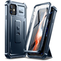 Etui pancerne do iPhone 11, Dexnor Full Body, granatowe