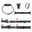 Bransoleta + Etui z Diamentami do Apple Watch 10/11 46mm, Czarna