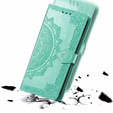 Etui z klapką do Infinix Hot 40i, Mandala, zielone