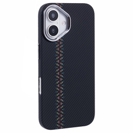 Etui do iPhone 16, Carbon Fiber MagSafe, czarne