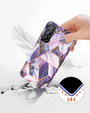 Etui do Samsung Galaxy S22, Suritch Full Body Marble, fioletowe