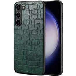 Etui do Samsung Galaxy S24, Crocodile, skórzane zielone