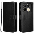 Etui z klapką do Infinix Note 40 Pro, Crazy Horse Wallet, czarne