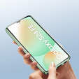 Etui do Samsung Galaxy S24 FE, Magnetic Dual Glass, zielone